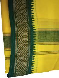 Cotton Yellow Dhoti