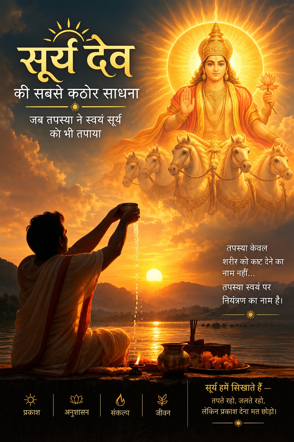 सूर्य देव की सबसे कठोर साधना: जब तपस्या ने स्वयं सूर्य को भी तपाया
