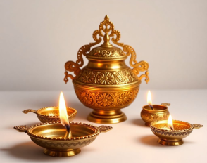 Brass Puja Thali Set