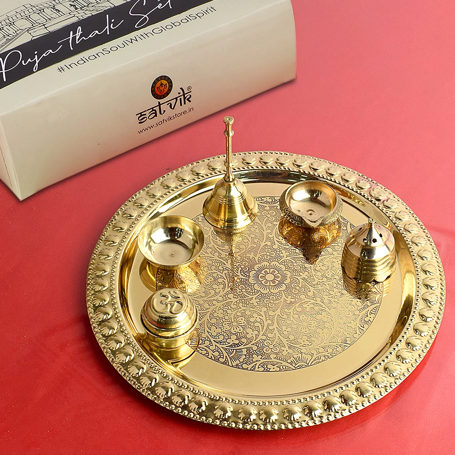 Brass Puja Thali Set